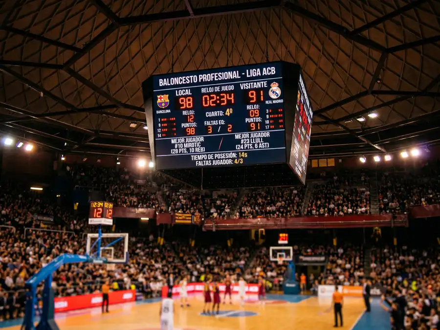 Pantalla de tablero deportivo mostrando cuotas y marcadores de un partido de baloncesto NBA