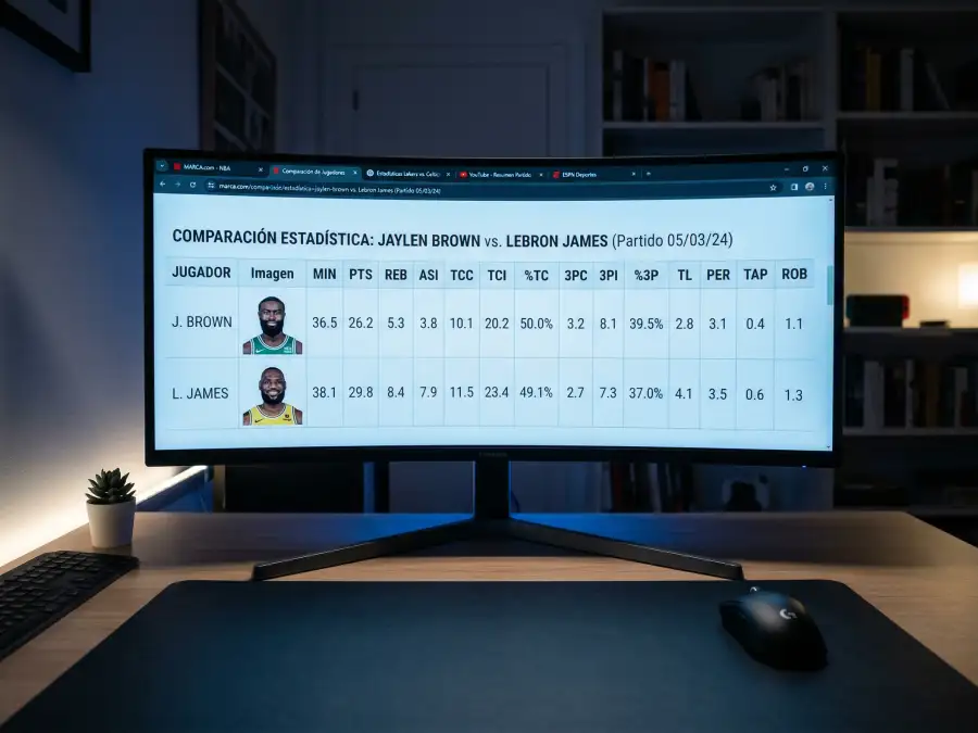 Pantalla mostrando cuotas de diferentes casas de apuestas para un partido de la NBA